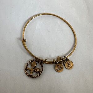 Alex and Ani Gold Tennis Charm Bracelet